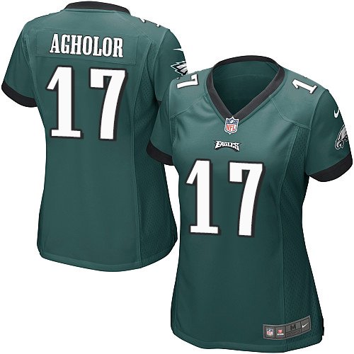 Women's Game Nelson Agholor Nike Jersey Midnight Green Home - #17 NFL Philadelphia Eagles